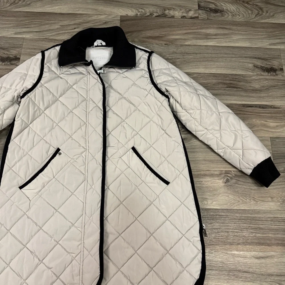 Sosken Gemma Quilted Jacket in Cement Size 3 Large - Picture 9 of 16